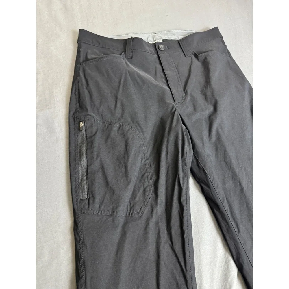 Eddie Bauer Mens Fleece Lined Tech Pants Black 34x32 Hiking Outdoor